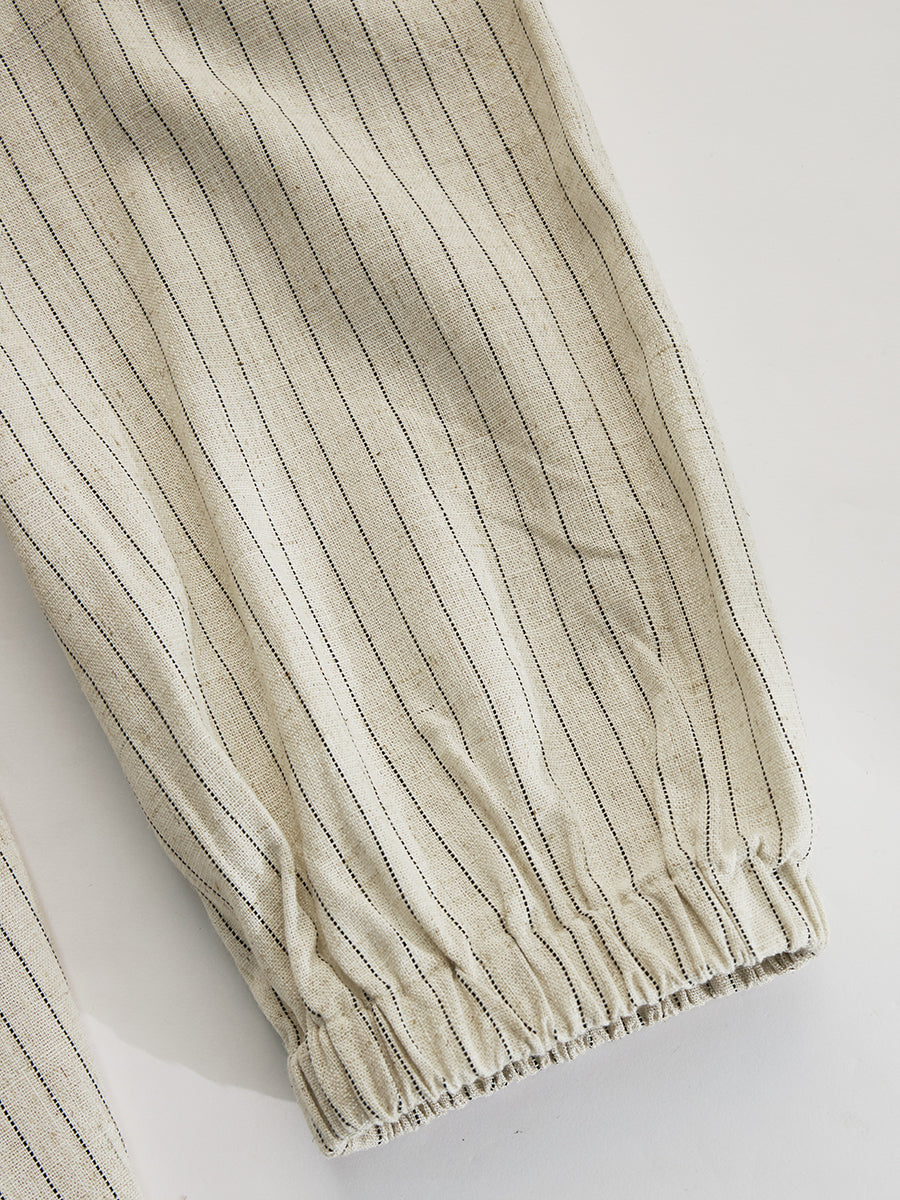 Hattie™ | Striped Button-Down Midi Dress