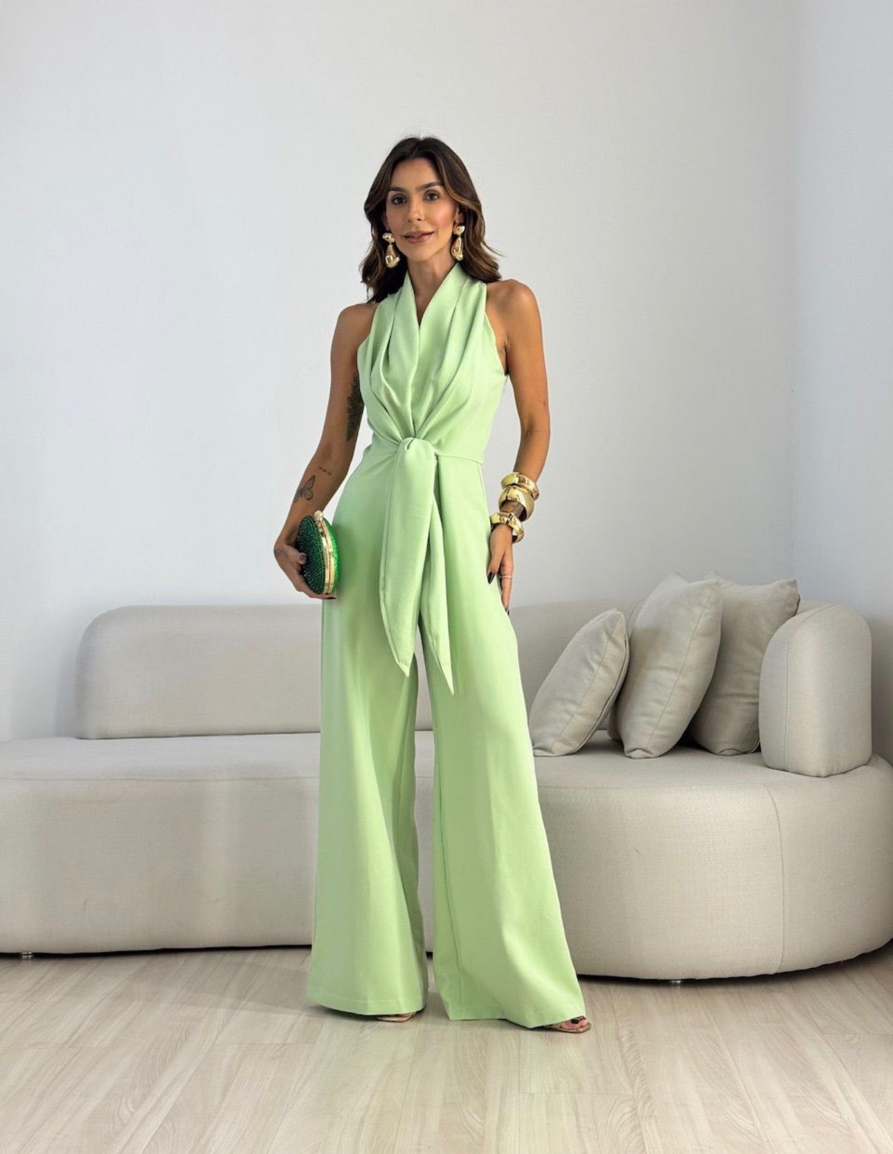 Celestia™ | Luxe Draped Wide-Leg Jumpsuit