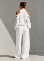 Simone™ | Off-Shoulder Knit & Fluid Trouser Set