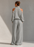 Simone™ | Off-Shoulder Knit & Fluid Trouser Set