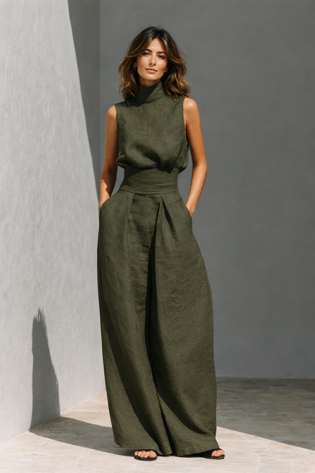 Maria™ | Minimalist Linen Two-Piece Set