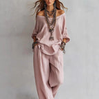 Vittoria - Two-Piece Set with Off-Shoulder Top and Wide-Leg Pants