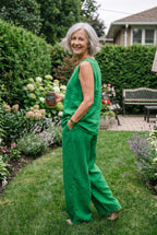 Maya™ | V-Neck Tank Top & Wide-Leg Pants Set